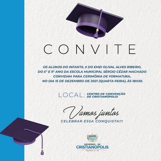 CONVITE - CERIMÔNIA DE ENCERRAMENTO - 9ºEF - CSVP 2020